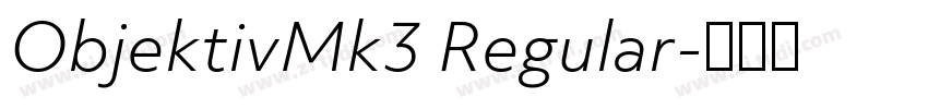 ObjektivMk3 Regular字体转换
